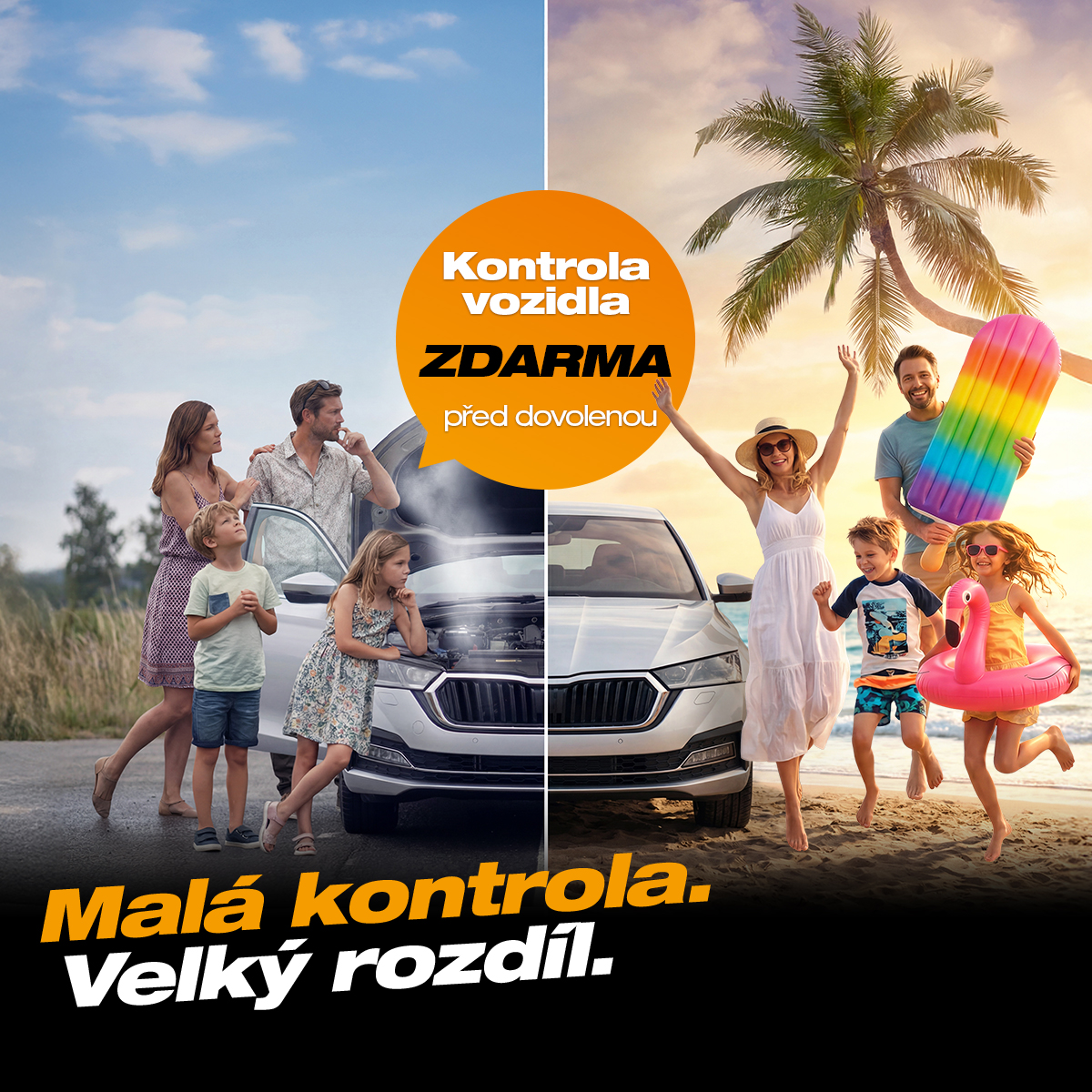 Kontrola vozidla před dovolenou zdarma